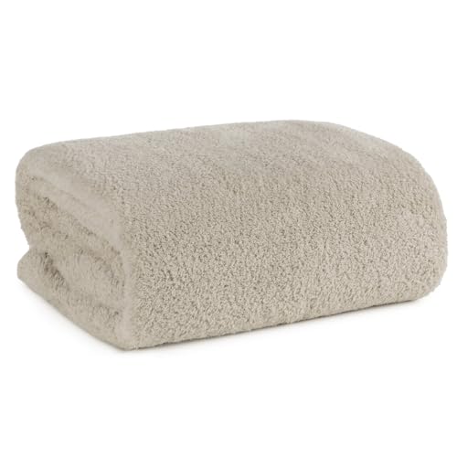 Design91 Flano Decke Lori Warme Wohndecke Sesseldecke Tagesdecke Weiche Sofadecke Überwurf Kuschelige Couchdecke (Beige, 170X210 cm) von Design91
