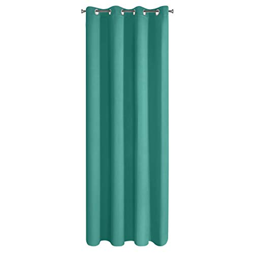 Eurofirany Glatt Blackout Verdunkelnd 8 Ösen Weich Vorhänge Gardinen Modern Schlicht Schlafzimmer Kinderzimmer Wohnzimmer, Türkis, 135x250cm Eurofirany Glatt Blackout Verdunkelnd 8 Ösen Weich Vorhänge Gardinen Modern Schlicht Schlafzimmer Kinderzimmer Wohnzimmer, Türkis, 135x250cm von Eurofirany