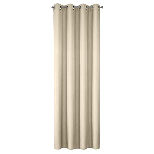 Eurofirany Adore Vorhang Glatt Matt 8 Ösen Weich Gardine 1 STK. Modern Schlicht Schlafzimmer Kinderzimmer Wohnzimmer, Stoff, Beige, 140 x 250cm von Eurofirany