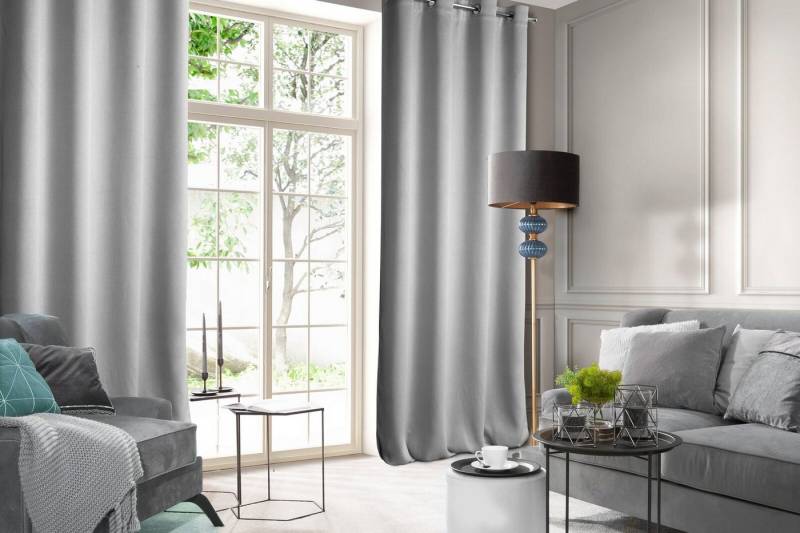 Design91 Vorhang Samtvorhänge Wohnzimmer Schlafzimmer Blickdicht Ösen Velours Velvet, Ösen von Design91