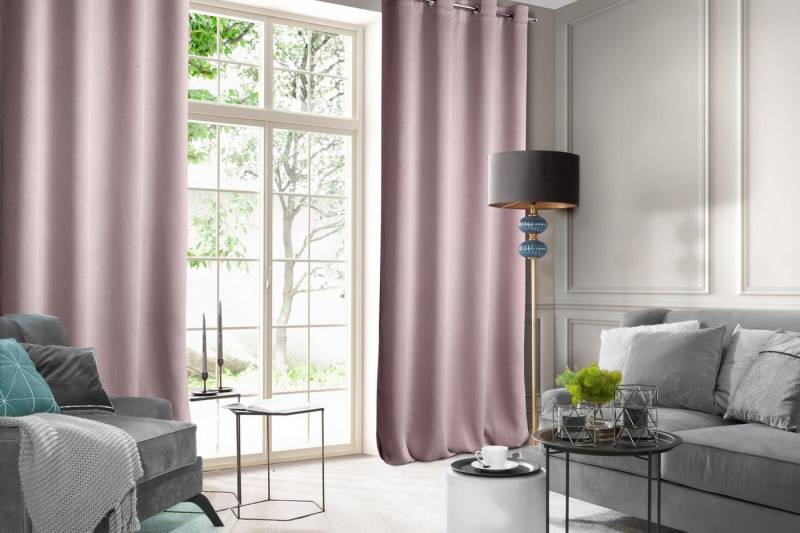Design91 Vorhang Samtvorhänge Wohnzimmer Schlafzimmer Blickdicht Ösen Velours Velvet, Ösen von Design91