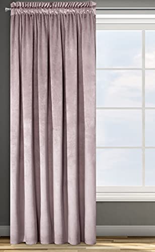 Eurofirany ROSA Vorhang Samt Velvet Kräuselband -1 STK. Weich Edel Gardine 200g/m² Elegant Glatt Einfarbig Flauschig Modern Klassisch Wohnzimmer Schlafzimmer, 135x300 cm, Altrosa von Eurofirany