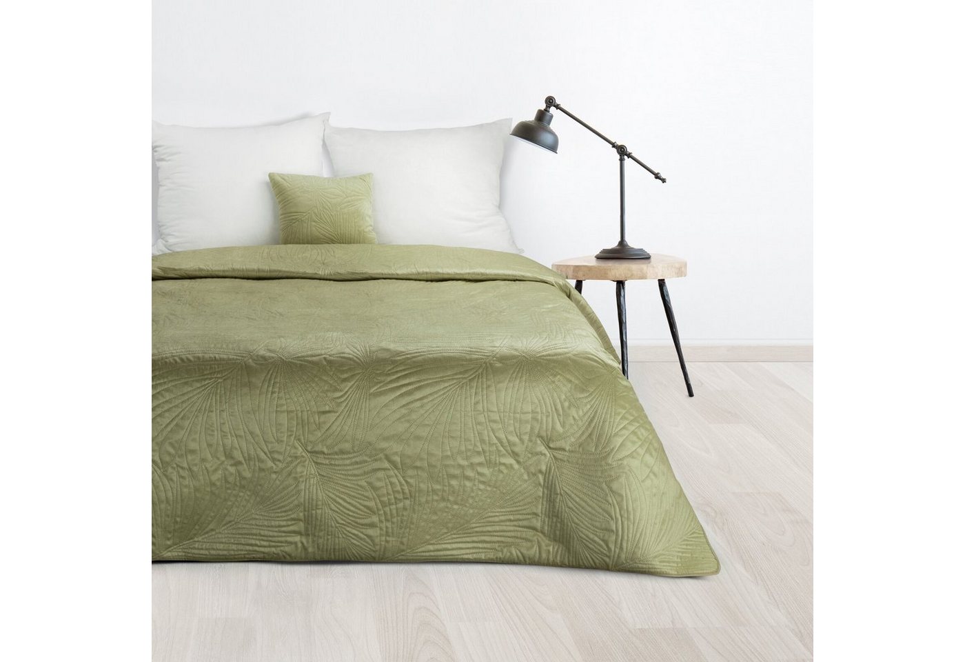 Tagesdecke LUIZ, Design91, Gesteppte Decke Zweiseitig Moderner Bettüberwurf Velours von Design91