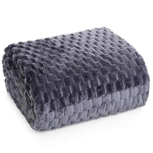 Wohndecke Kuscheldecke Kniedecke Überwurf 3D Effekt Gesteppter Stoff Karomuster Einfarbig Modernes Design Cindy6 TV-Decke Sofadecke (Stahl, 130x160 cm von Design91
