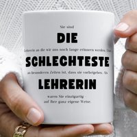 Lustige Tasse Für Lehrerin Zum Abschied - Geschenkidee Ruhestand Oder Referendariat Humorvoller Kaffeebecher Mit Spruch Kollegin von DesignApartment