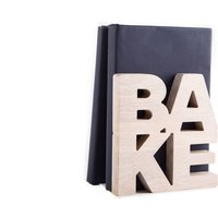 Buchstütze Das Moderne Und Stilvolle -Bake - Holz Eiche Metallfuß von DesignAtelierArticle