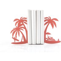 Buchstützen - Am Strand Sind Mit Dem Laser Aus Metall Ausgeschnitten von DesignAtelierArticle
