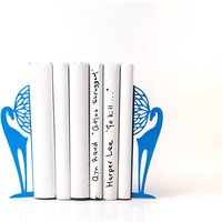 Buchstützen -Blaue Hirsche - Sind Mit Dem Laser Aus Metall Ausgeschnitten von DesignAtelierArticle