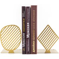 Designer-Buchstützen „Gold Stripes" von DesignAtelierArticle