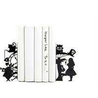 Die Bücherstützen - Alice Im Wunderland Laserschneiden Auf Metall, Mit Pulverfarbe Lackiert Die Bücherstützen - Alice Im Wunderland Laserschneiden Auf Metall, Mit Pulverfarbe Lackiert von DesignAtelierArticle