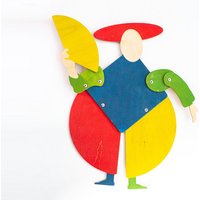 Hampelmann Puppe | Bauhaus Junge Hölzerne Marionette Wunderliche Wanddekoration von DesignAtelierArticle