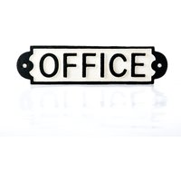 Inschrift Holz Office in Der Hand Geborgen Holz Geschnitzten Und Bemalten von DesignAtelierArticle