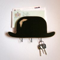 Key Haken - Bowler Hat Für Ihre Schlüssel Und Briefe von DesignAtelierArticle