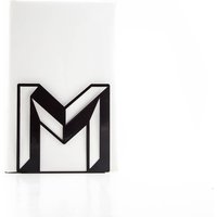 Metall Buchstütze Buchstabe M Modernes Alphabet Dekor von DesignAtelierArticle