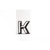 Metallbuchstütze K Alphabet Initial Buchstütze Metallbuchstütze K Alphabet Initial Buchstütze von DesignAtelierArticle