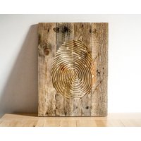Wandkunst Fingerabdruck Geschnitzte Holz Salavaged // Versand Kostenfrei Customization von DesignAtelierArticle