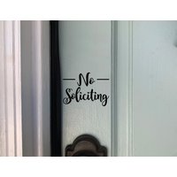 Kein Anfrage-Vinyl-Aufkleber - Premium Outdoor Glänzendes Vinyl Schwarz, Weiß Oder Grau 3 "4" 5"6" Schreibschrift von DesignBarrel