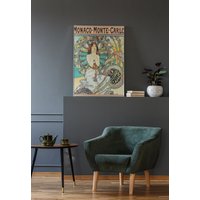 Jugendstil Monte Carlo Poster - Premium Matte Mucha Print von DesignBohemian