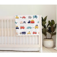 Abenteuer Kinderzimmer, Transport Babyzimmer, Konstruktion Auto Decke, Baby Bettwäsche, Taxi Decke Minky Sherpa Fleece Fahrzeug Thema von DesignByMaya