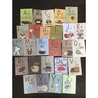 Alphabet Karten A Bis Z Tieralphabet Karten-Set Kinderzimmer Wandkunst Tieralphabet-Karten Fine Art Prints Abc Kinderzimmerdeko Alphabet Karten A Bis Z Tieralphabet Karten-Set Kinderzimmer Wandkunst Tieralphabet-Karten Fine Art Prints Abc Kinderzimmerdeko von DesignByMaya