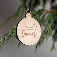 Personalisierter Christbaumanhänger Trauer - Erinnerung An Verstorbene Weihnachtskugel Du Fehlst Geschenk Weihnachten Gedenken von DesignByNinaShop