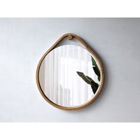 Moderner Wandspiegel - Spiegel-Wanddeko Runder Spiegel Badezimmerspiegel Mit Eichenholzrahmen Wohnzimmerspiegel Großer Moderner Wandspiegel - Spiegel-Wanddeko Runder Spiegel Badezimmerspiegel Mit Eichenholzrahmen Wohnzimmerspiegel Großer von DesignControl
