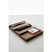 Wav Minimal Schreibtisch Organizer/Nussbaum Valet Tray von DesignCraftWorkshop