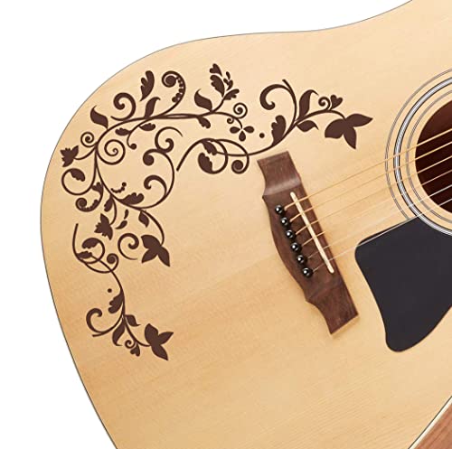 Aufkleber für Gitarren und Bässe mit Vine of Life (Braun) von DesignDivil