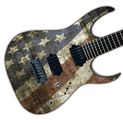 DesignDivil Custom Guitar Skin Wrap Laminiertes Vinyl Air Lease Decal USA Grunge Flag GS20 von DesignDivil