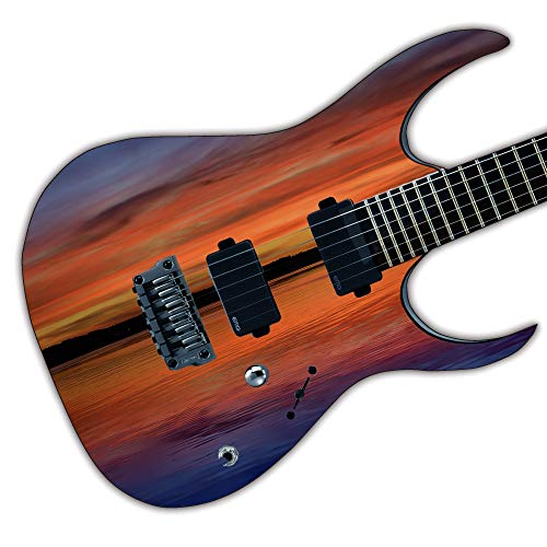 DesignDivil Vinylfolie, laminierter Luftdruck-Aufkleber für Gitarren The Sunset GS05 von DesignDivil