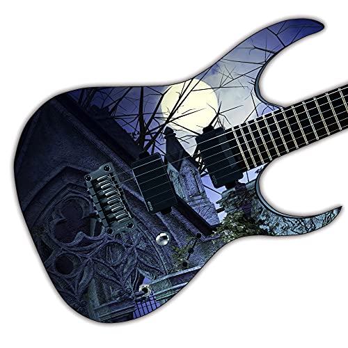 Vinyl-Aufkleber für Gitarre, Bass oder Akustikgitarre, laminiert, Gotik Moon GS74 von DesignDivil