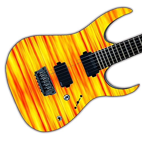 Vinylaufkleber für Gitarre, Bass oder Akustikgitarre, laminiert, Motiv The 80's Flame GS70 von DesignDivil