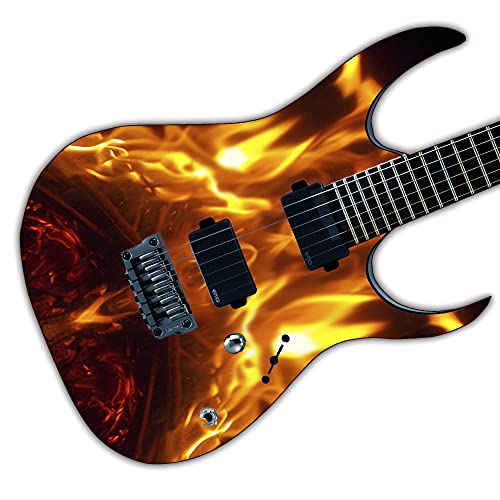 Vinylaufkleber für Gitarre, Bass oder Akustikgitarre, laminiert, Motiv The Flaming GS69 von DesignDivil