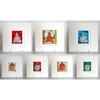 Glasbild, Buddha, Mit Passepartout, Verschiedene Farben, Handarbeit, Signiert Glasbild, Buddha, Mit Passepartout, Verschiedene Farben, Handarbeit, Signiert von DesignElena