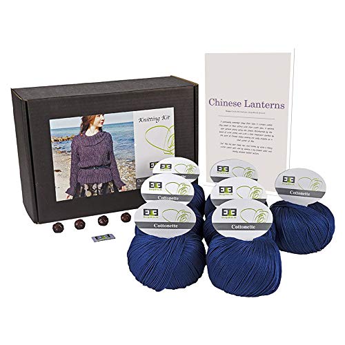 DesignEtte 100% ägyptische Baumwolle Strick-Set chinesischen Laternen P, Baumwolle, Deep Blue 980, XXL DesignEtte 100% ägyptische Baumwolle Strick-Set chinesischen Laternen P, Baumwolle, Deep Blue 980, XXL von DesignEtte