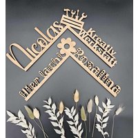 Holzschild Für Türrahmen Kinderzimmer/Eckenhocker Türschild Dekoration Ohne Kleben Und Bohren Schild Türecke Holzschild Für Türrahmen Kinderzimmer/Eckenhocker Türschild Dekoration Ohne Kleben Und Bohren Schild Türecke von DesignForMemories