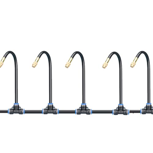 360°Curved Garden Automatic Irrigation System Bewässerungssystem Garten Garten Bewässerung Kit Automatische Bewässerungssets Misting System für Landschaft Flower Bed und Terrasse Pflanzen (15 Meter) von DesignHeim