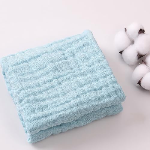 Musselin Decke natürliche Musselin Summer Muslin Blanket Decke Klimadecke leicht sanft für Erwachsene als Kuscheldecke Bett Couchwurf (Blau, 150 * 200) von DesignHeim