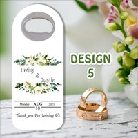 Anpassbares Hochzeitsgeschenk, Kapselöffner Magnete, Hochzeitsbevorzugung, Benutzerdefinierte Flaschenöffner, Speichern Sie Den Datumflaschenöffner von DesignHouseByErdinc