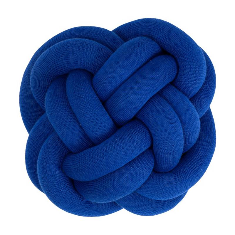 Design House Stockholm - Knot Kissen - klein blue/waschbar bei 30°C/LxBxH 30x30x15cm von Design House Stockholm