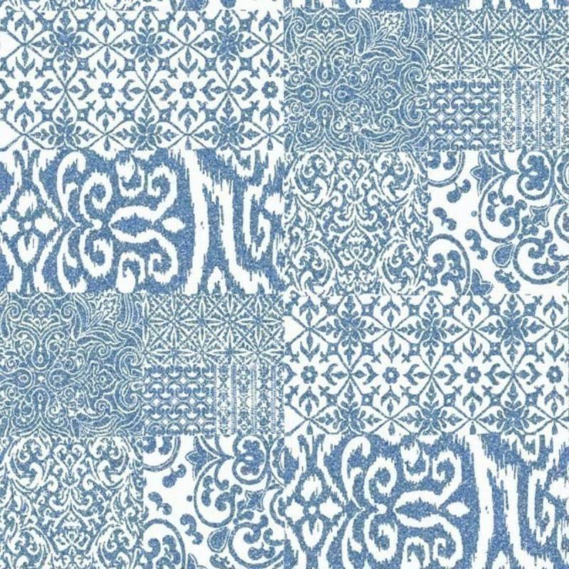 DesignID | VERDE 2 | 219149 | Vliestapete | Vintage | Retro | 0.53 x 10.05 m | Blau von DesignID