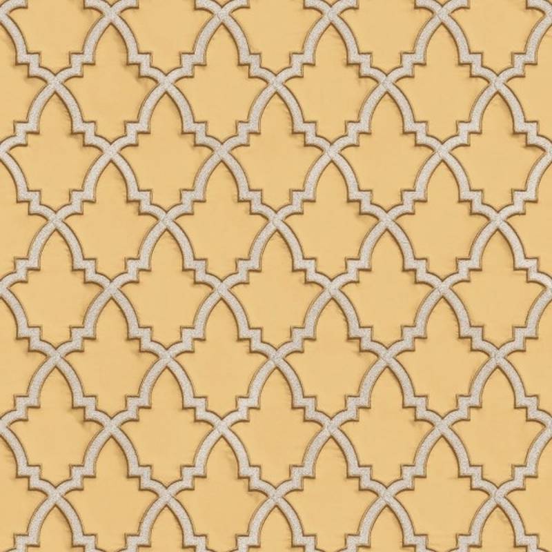DesignID | Wallstitch | 120025 | Vliestapete | Vintage | Retro | 0.53 x 10.05 m | Gelb von DesignID