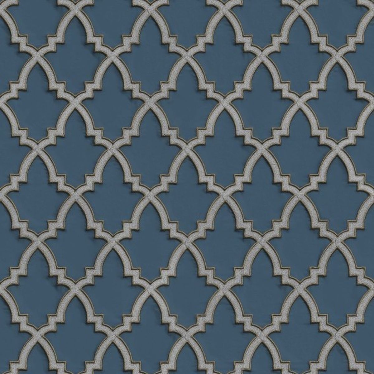 DesignID | Wallstitch | 120027 | Vliestapete | Vintage | Retro | 0.53 x 10.05 m | Blau von DesignID
