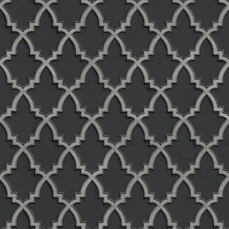 DesignID | Wallstitch | 120028 | Vliestapete | Vintage | Retro | 0.53 x 10.05 m | Schwarz von DesignID