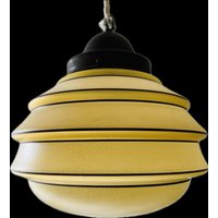 Antiker 1940Er Jahre Glasanhänger in Gutem Zustand von DesignLightsDenmark