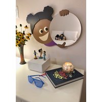Benutzerdefinierte Kinderspiegel | Feier Dich Spiegel Für Kinderzimmer Mädchen Jungen Personalisierte Kreis Wanddekoration von DesignMarquis