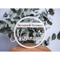 Personalisiertes Namenschild Aus Holz, Holzschild Paar Familie Türschild Geschenkidee Einzug Geburstag von DesignMeilenstein