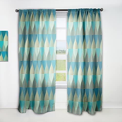 DesignQ Moderner Vorhang Luxury Retro Drops I Mid-Century von DesignQ