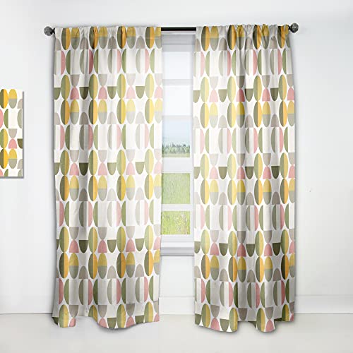 DesignQ Vorhang Vintage Circular Design I Mid-Century Modern Panel von DesignQ