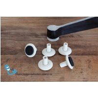 Eames | Lounge Chair & Ottoman Felt Glides Black Or White Original Vitra von DesignRestoration